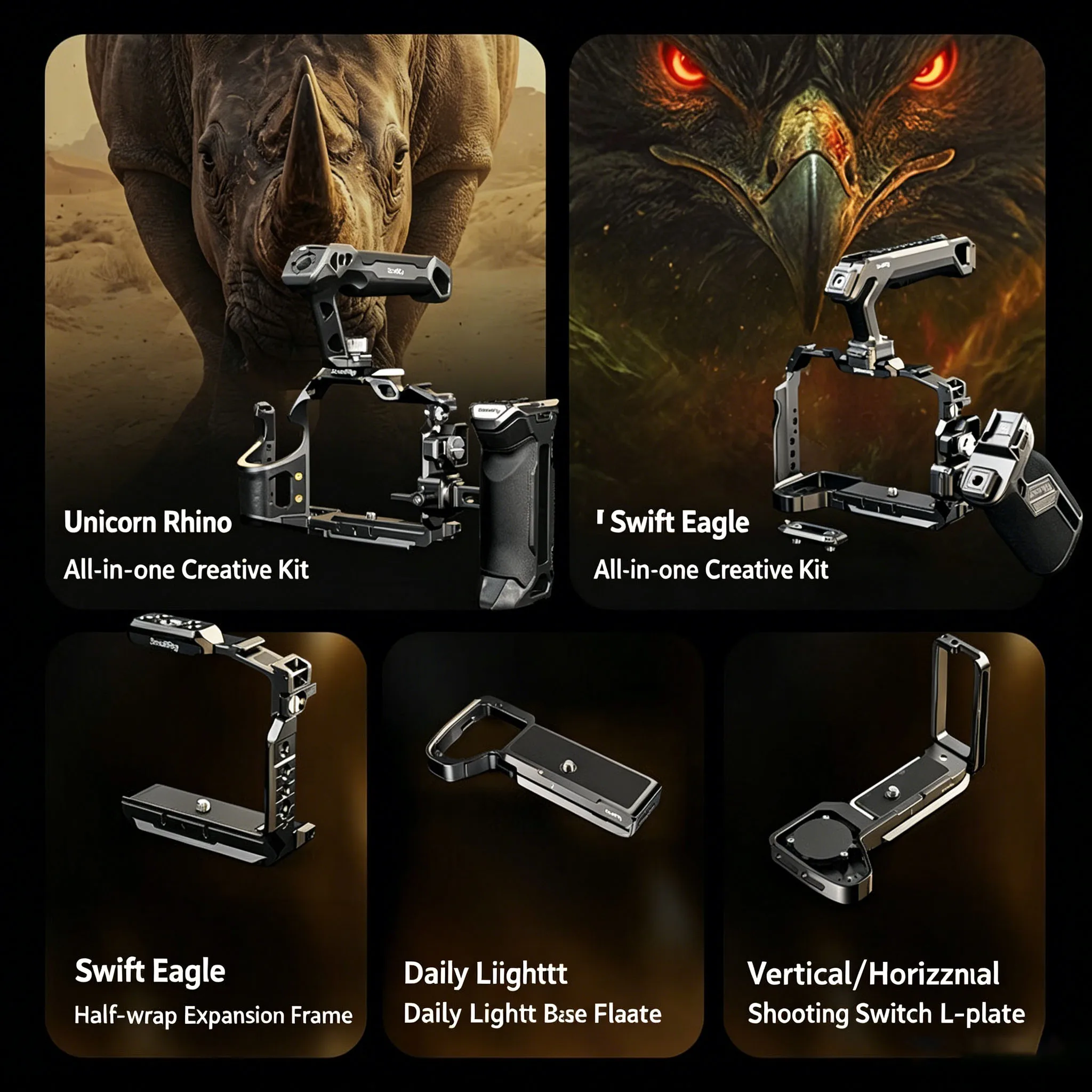 Фото Кейдж для камеры SmallRig 6029 Rhinoceros для Sony A7V, A7RV, A7 IV с креплением Cold Shoe и резьбой 1/4