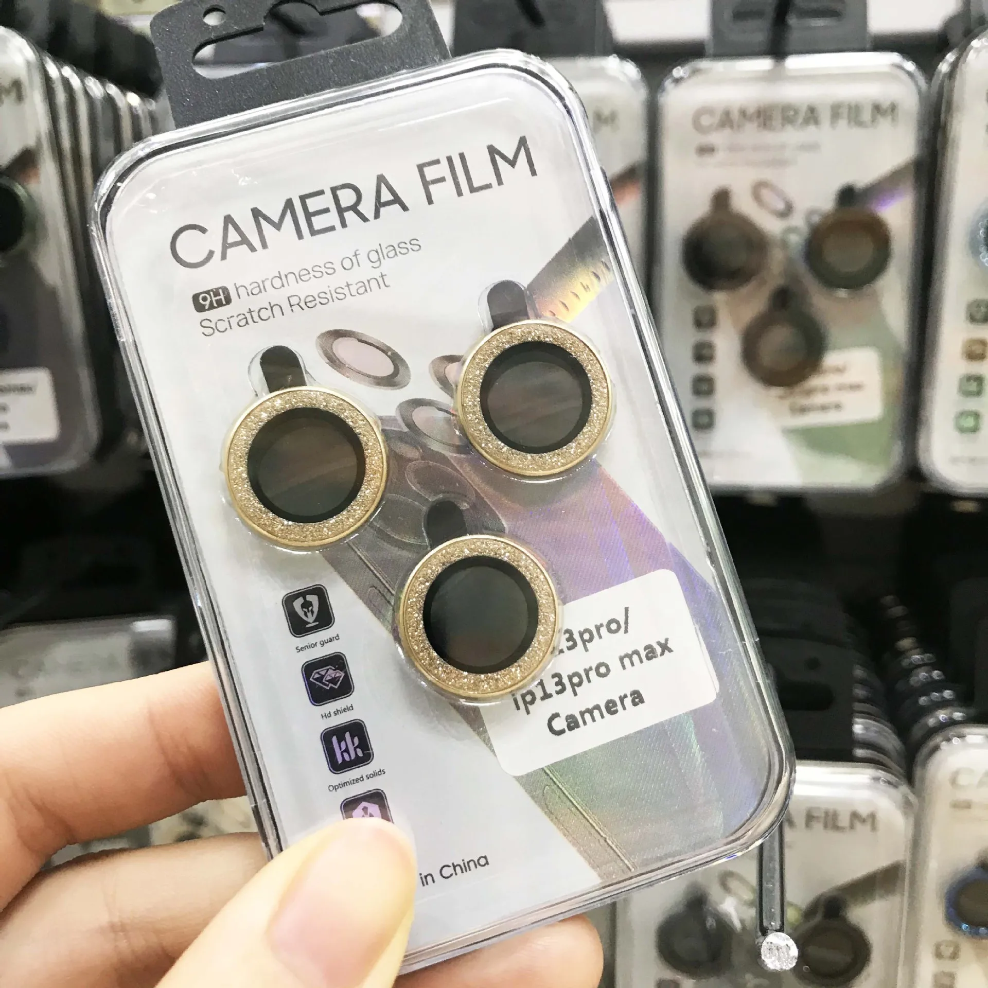 100pcs/lot Diamond Metal Camera Protector for For IPhone 13 14 11 Pro Max Camera Protector Lens Protection Glass with retail box