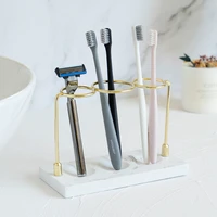 bathroom toothbrush holder toothpaste holder stand bathroom accessories organizer razor support cosmetic brush bracket metal
