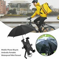 motorcycle bicycle phone holder mini sunshade umbrella polyester colors umbrella bicycle automatic mobile decoration access b1k2