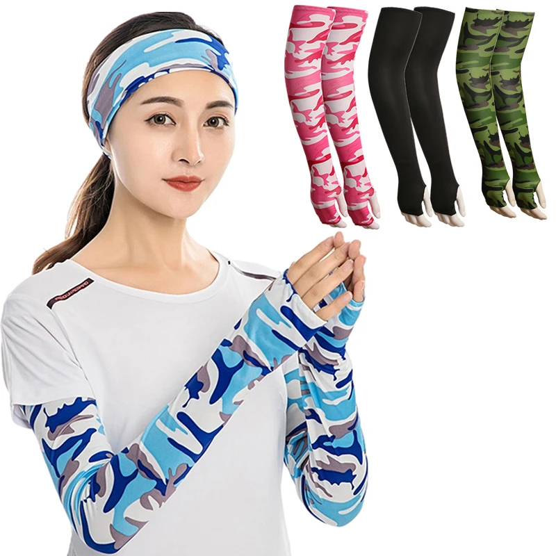 

Dropship Quick Dry Ice Sleeve for Men Women Cycling Basketball Run Fishing Hiking Hand Covers Summer Arm Protection Outdoor