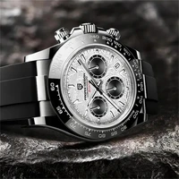 40mm new classic mens quartz watches ceramic bezel sapphire luxury chronograph waterproof stainless steel relogio masculino