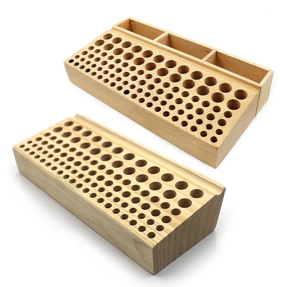 

46/98 holes Pine Wooden Leather craft Rack Stand DIY Carving Punching Tools Holder Organizer Storing Leather Tool Storage Box