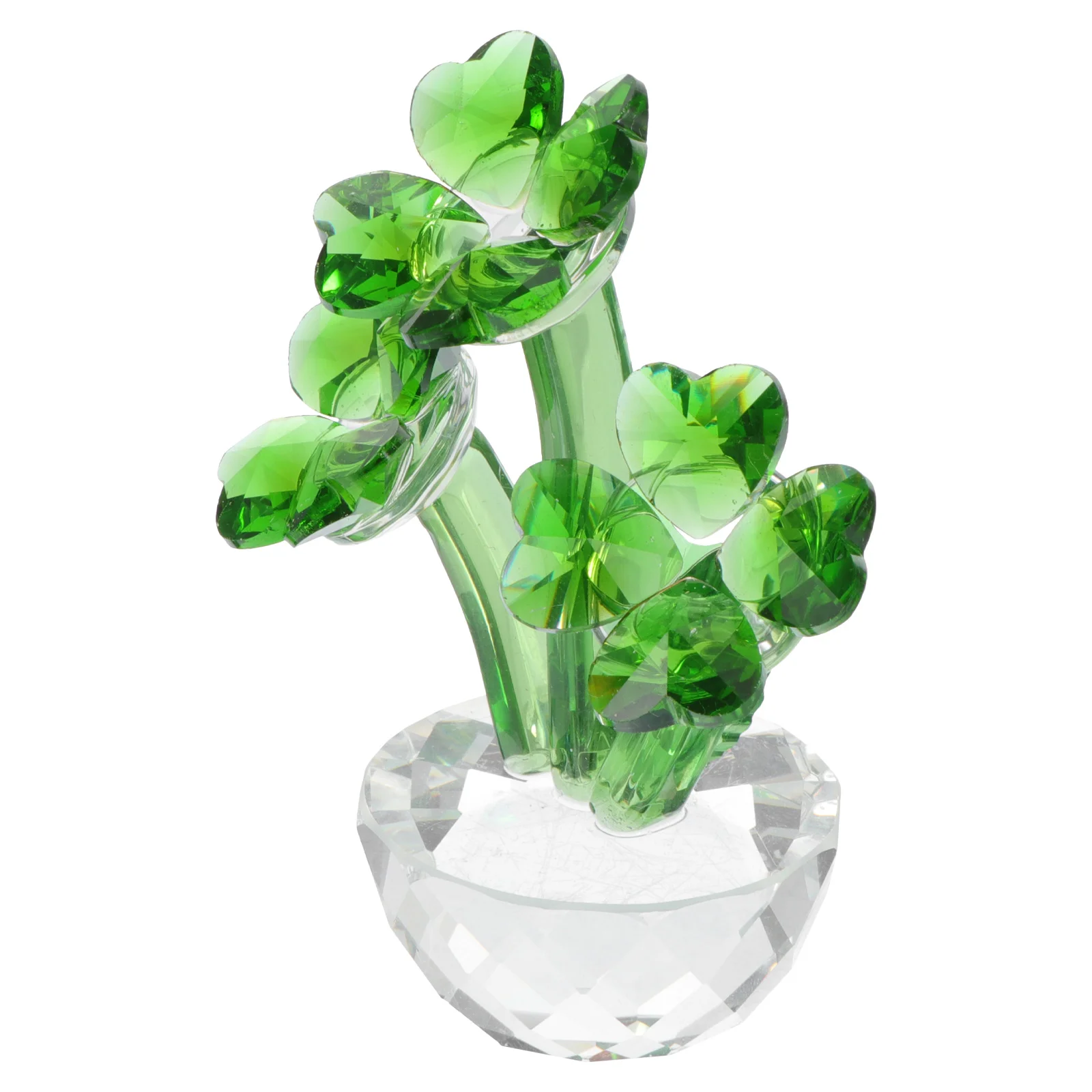 

Chic Desktop Ornament Four-leaf Ornament Decorative Four-leaf Crystal Craft for Dorm Home Office