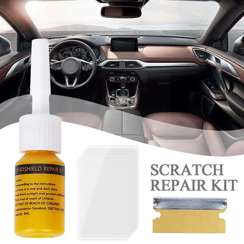 

1 Set (7pcs) Automotive Windshield Repair Kit Tools Car Scratches Fixing Repair Window Car Glass Liquid Renovate Vehicle Sc X2I6