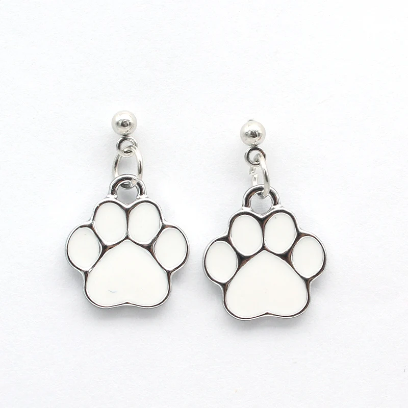 

20Pcs Drip Dog Footprint Charms Alloy Enamel Pendants Charms for Jewelry Making Earrings Necklace Key Chains Jewelry Accessories