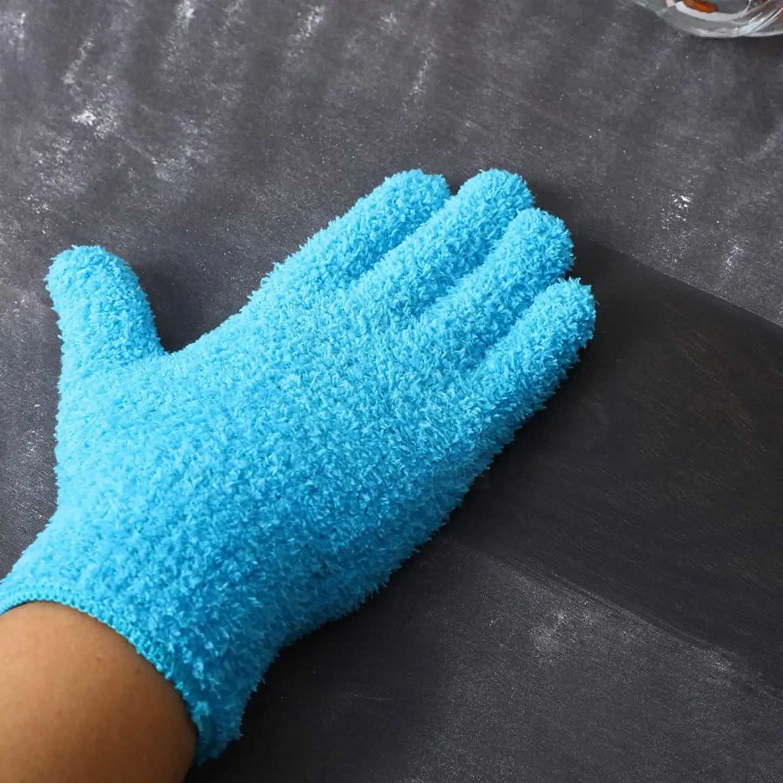 

1 Pair Microfiber Dusting Gloves For Car Wash Microfiber Dust Removal Gloves Water Absorbent Dry Hair Gloves R3p3