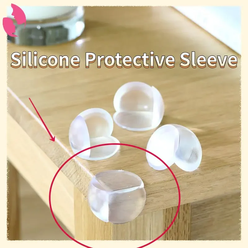 4Pcs Silicone Protective Sleeve Edge Protector Clear Table Desk Corner Edge Guard Cushion Baby Safety Bumper Protector