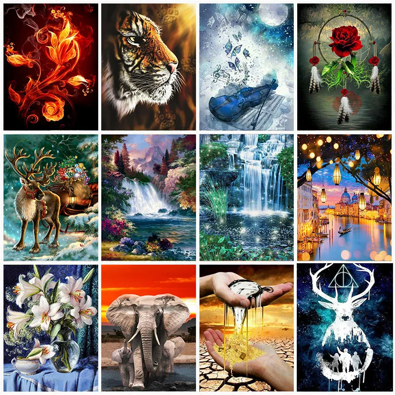 

5d Diamond Painting Full Drill Animal New Arrival Diamond Embroidery landscape Decorations For Home