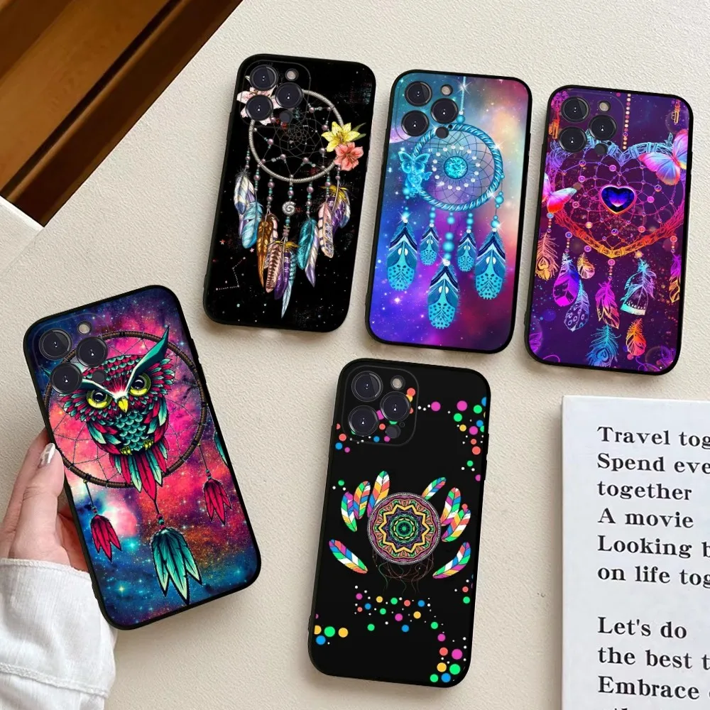 

Retro Feather Dreamcatcher Phone Case For iPhone 14 11 12 13 Mini Pro XS Max Cover 6 7 8 Plus X XR SE 2020 Funda Shell