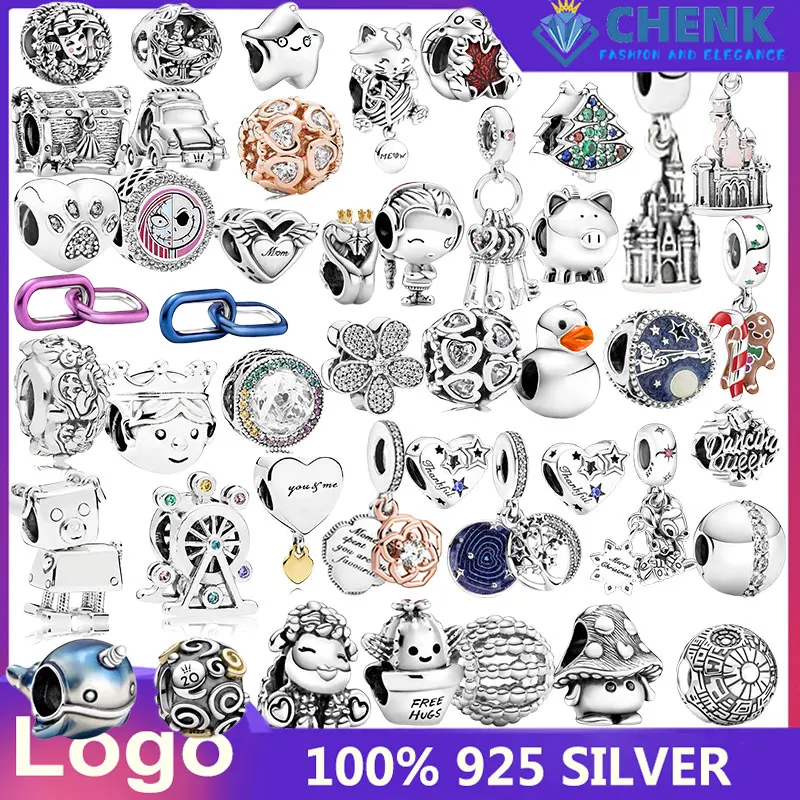 

2022 серебряные бусины в форме робота подходят для оригинальных браслетов и ожерелий могут быть сделаны своими руками с логотипом подходит для праздничных подарков