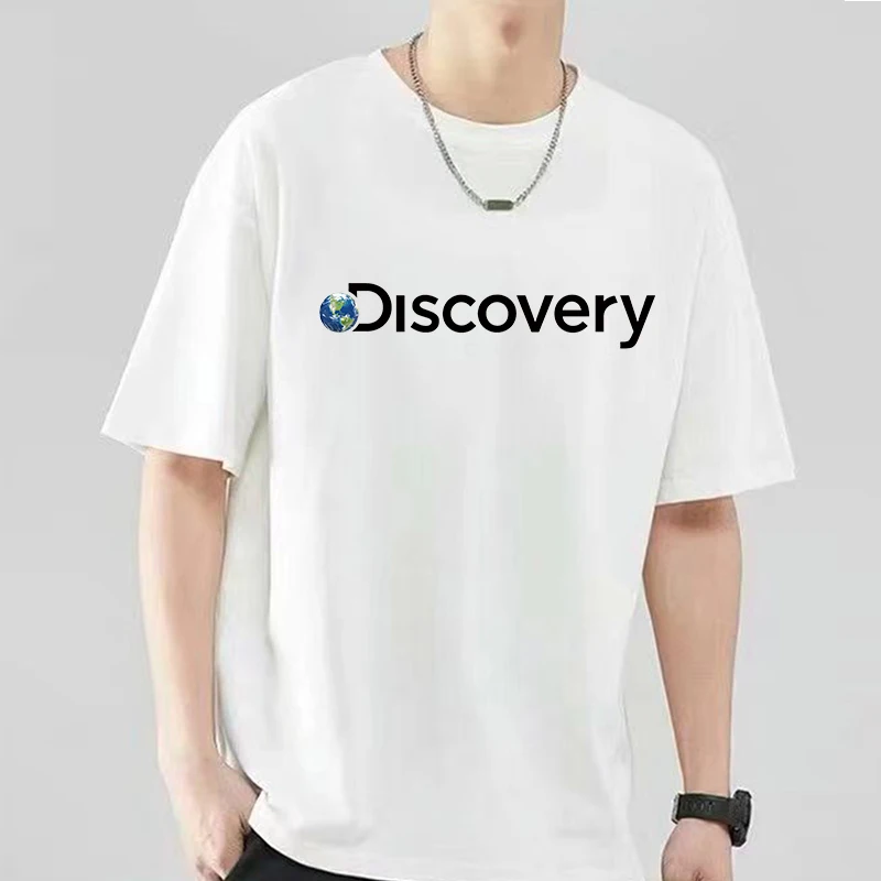 

Summer Cotton Men's T-Shirts Discovery Letter Print Luxury Brand T Shirt Oversized Women's Fashion Streetwear Tee Free Shipping