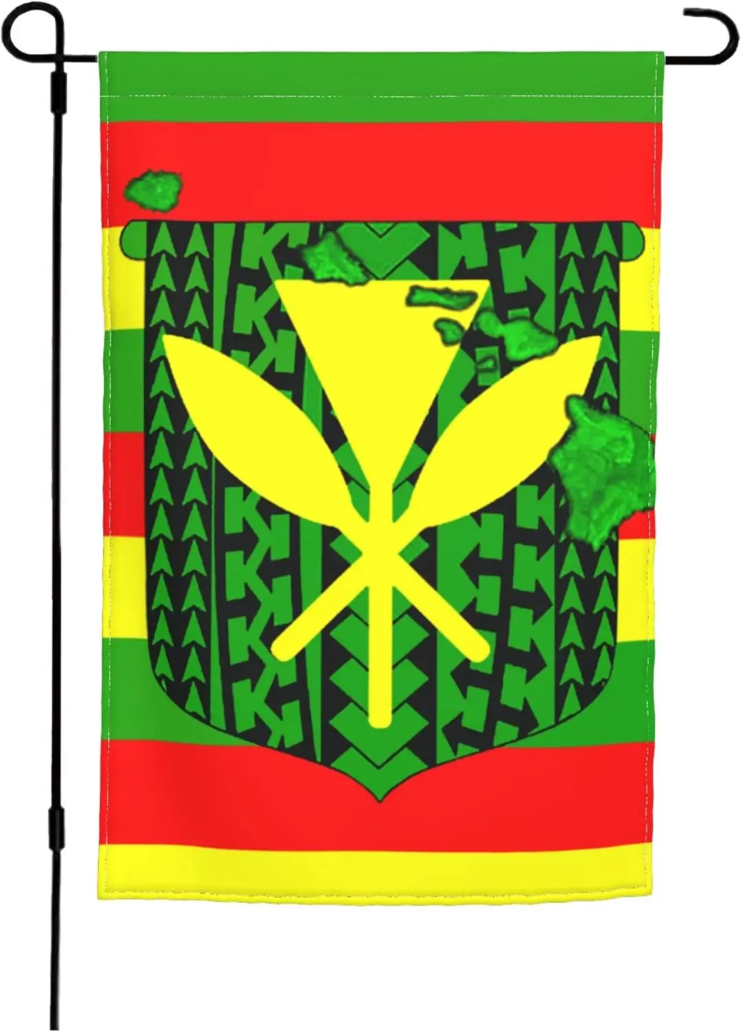 Канка Маоли родной гавайский флаг садовый 12x18 дюймов двухсторонний для дома