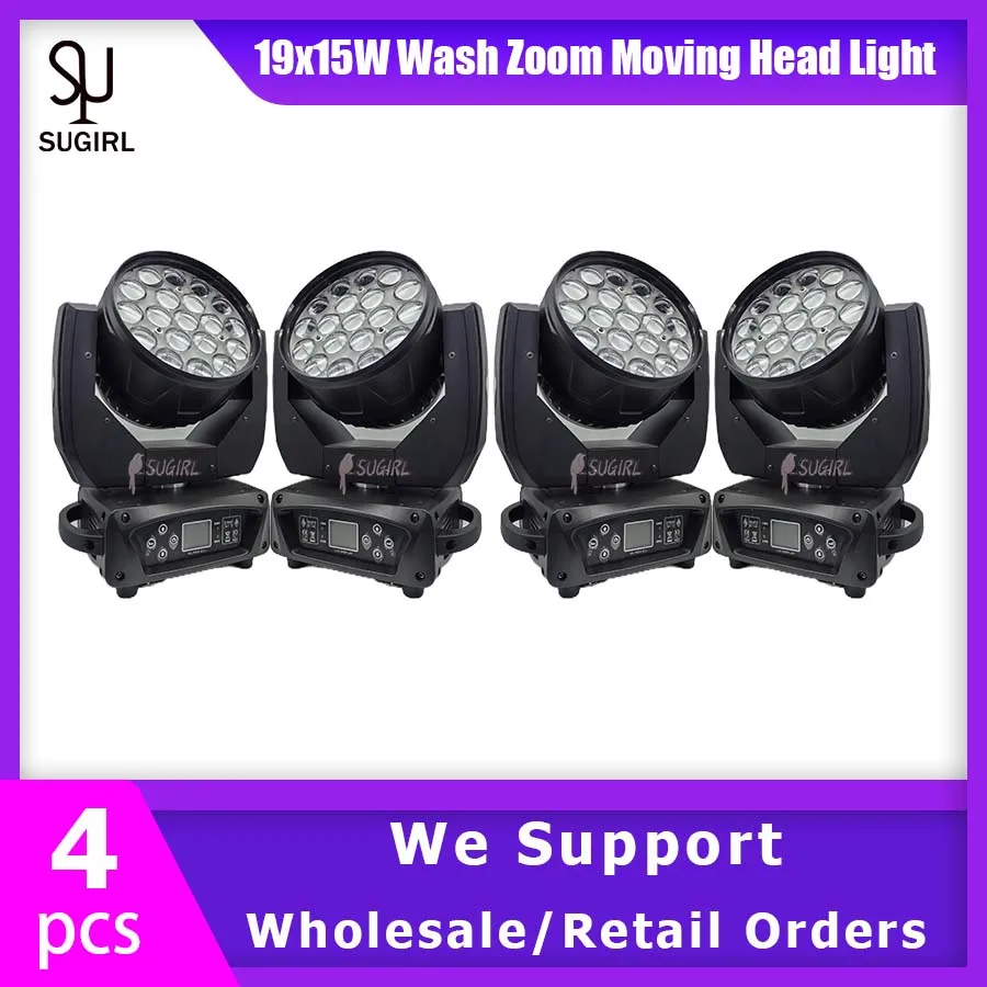 0 налог 4 шт. 19x15 Вт новая версия CTO и эко-функция светодиодный зум для стирки Rgbw