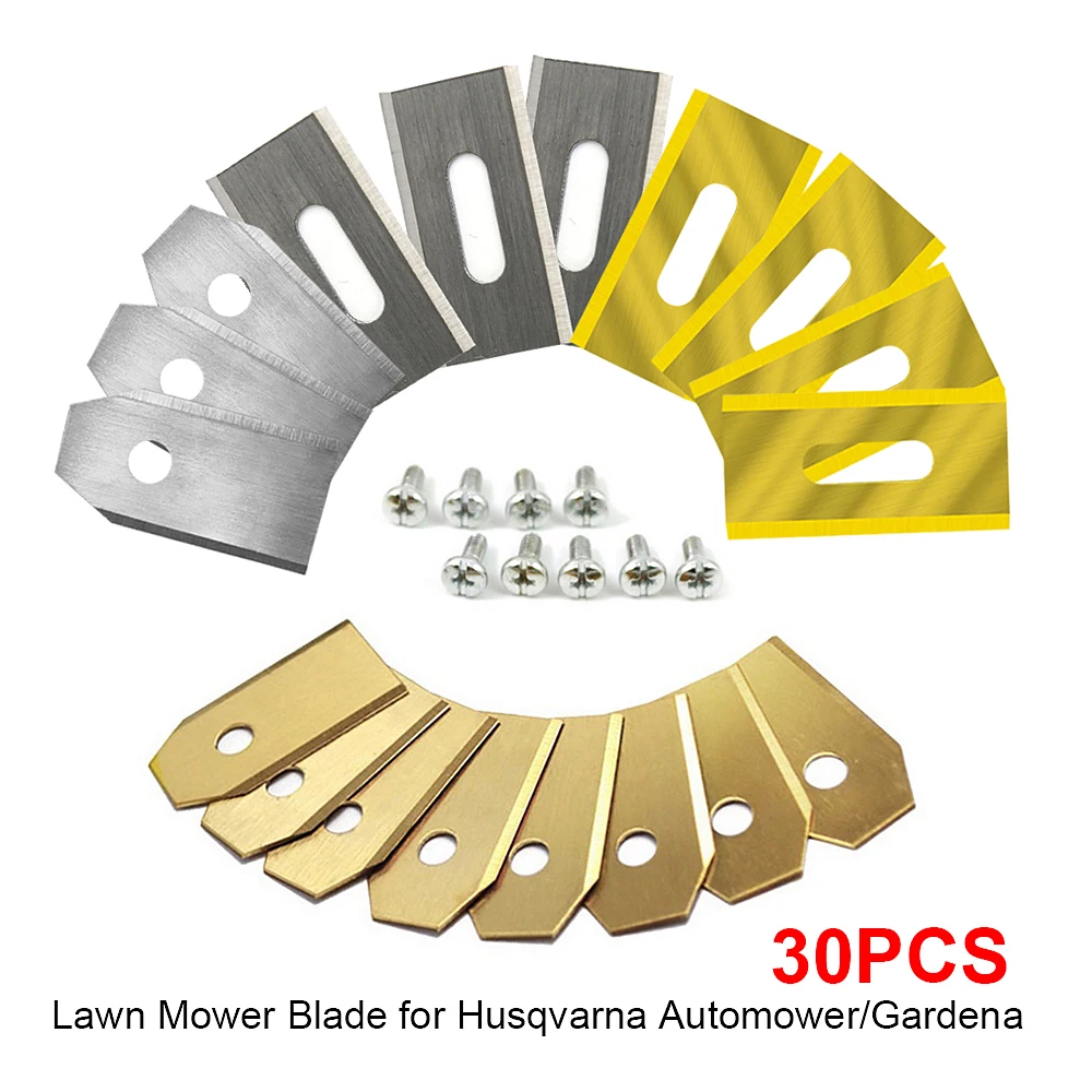 

30pcs Trimmer Blade Lawn Mower Grass Replacement Trimmer Cutter Piece For Husqvarna Automower/Garden Robotic Lawnmower Tools