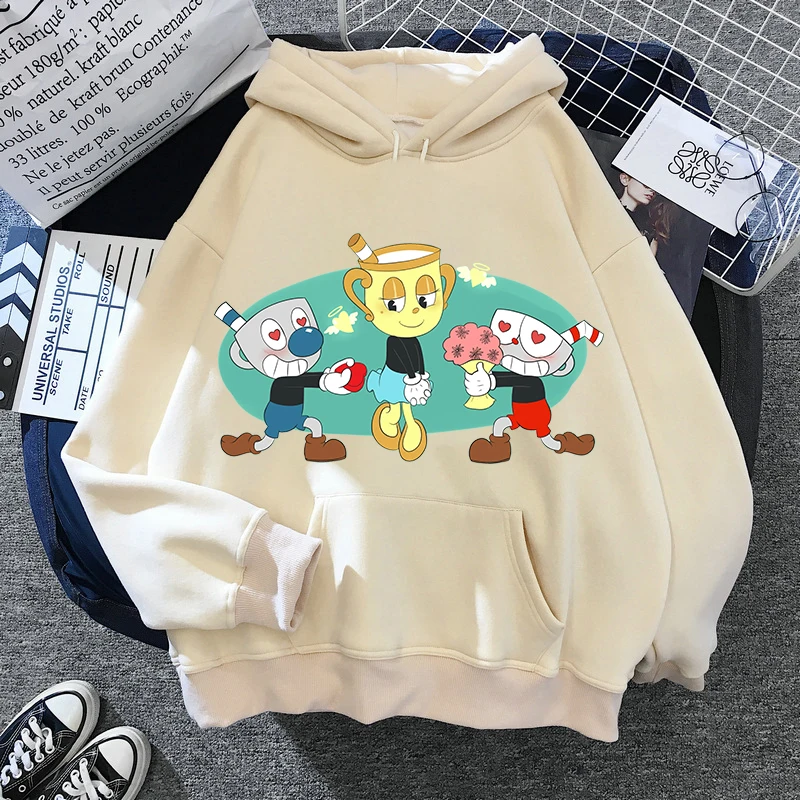 

The Cuphead Show Hoodies Kawaii Men's Cartoons Game Harajuku Pullover Autumn Winter Casual Clothes Top Couple Hoodie Sweatshirts