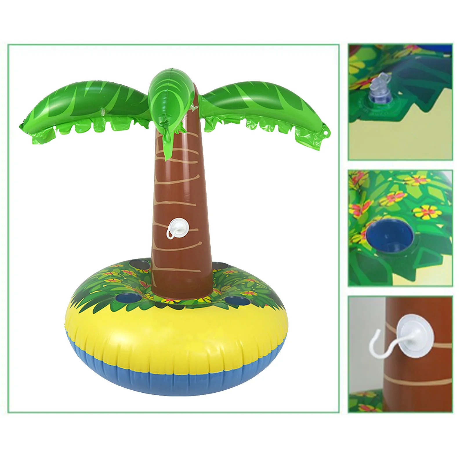 

Большая емкость, надувной бассейн, кокосовое дерево, держатель для напитков, подставка для кружки с четырьмя отверстиями, летняя уличная по...