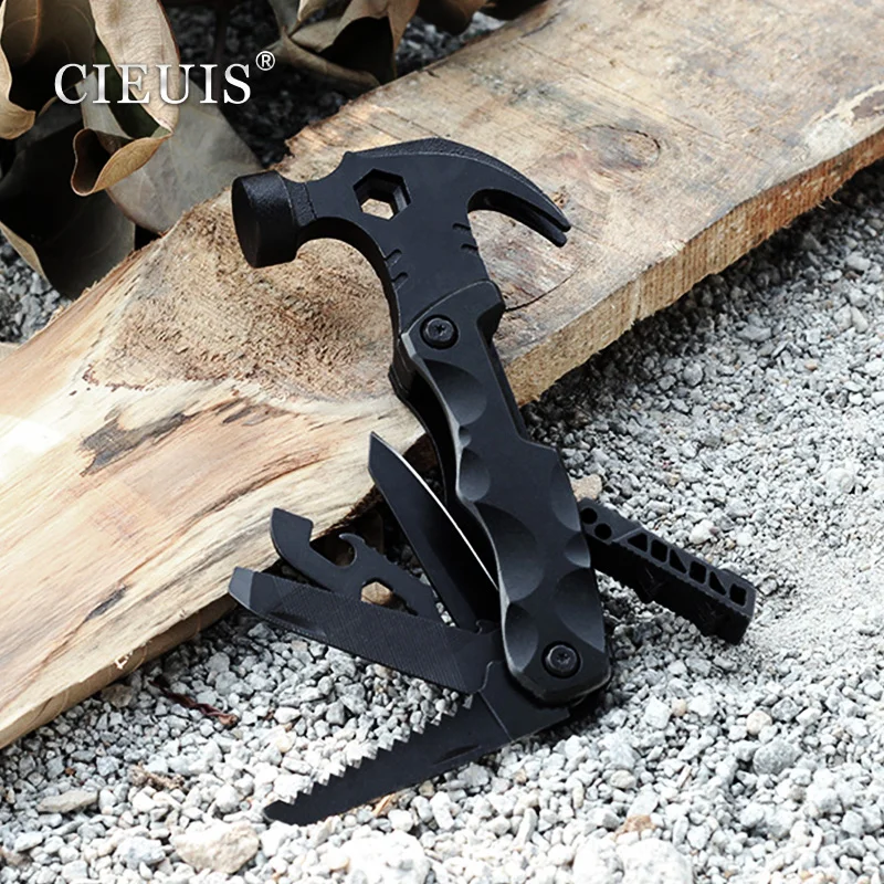 

Survival EDC Multi-tool Hammer for Camping Equipment Supplies Tactical Gear Outdoor Nature Hike Bushcraft Self-defense Dropship