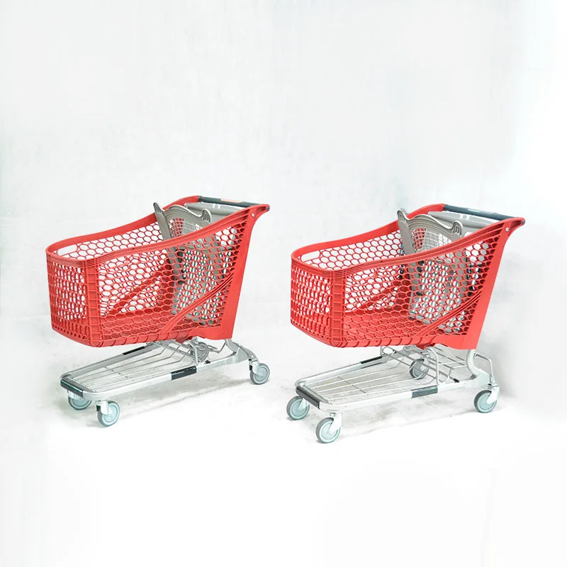 

180L plastic shopping trolley grocery supermarket cart shopping carts