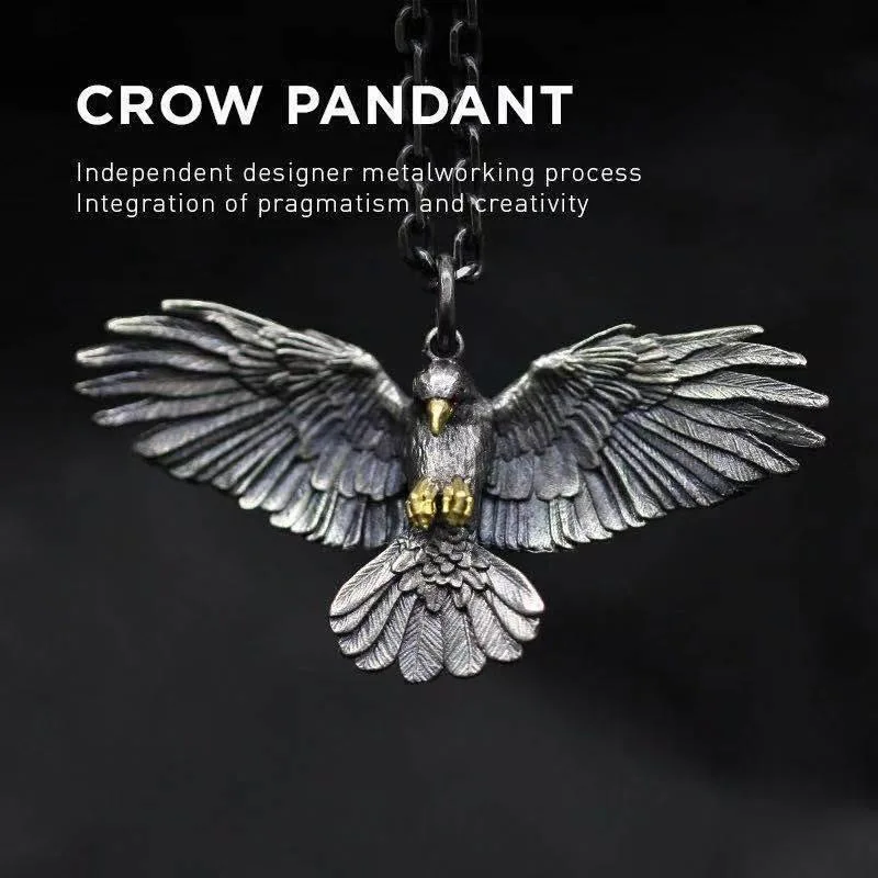 

Fashion Domineering Eagle Wings Necklaces for Men Holiday Gift Hip-hop Punk Pendant Sweater Chain Vintage Jewelry Accessories