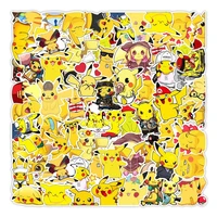 50 pcs pokemon pikachu anime cartoon child graffiti stickers for laptop luggage skateboard guitar sticker decals toys