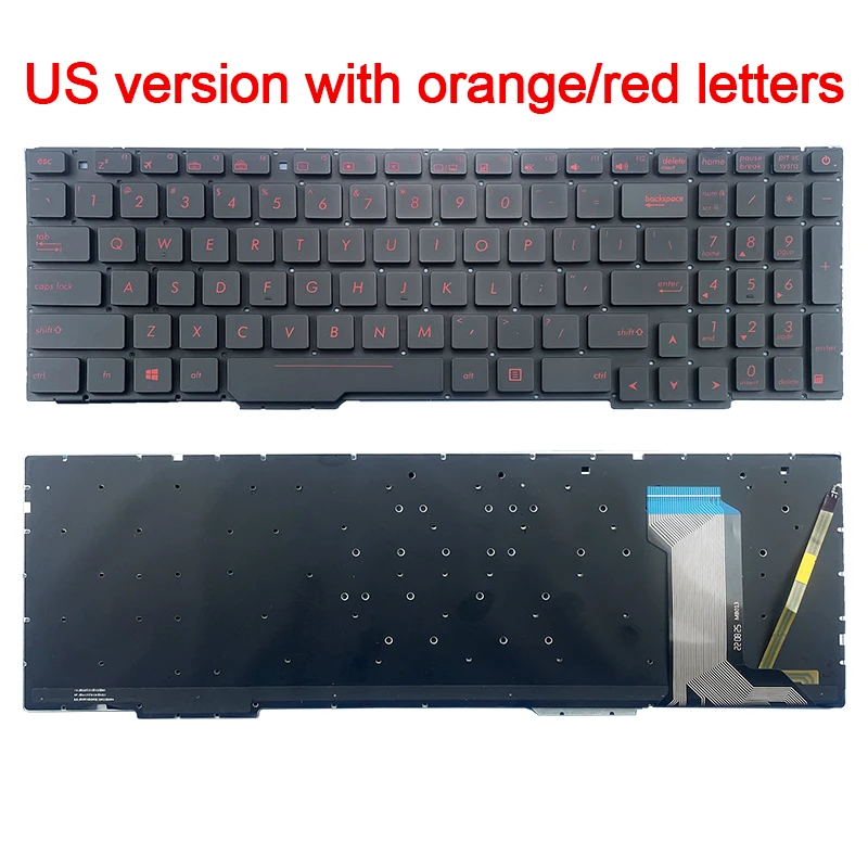 Клавиатура для ноутбука ASUS FX753VD FX73V FX73VD ZX73 ZX73V ZX73VD GL553VW GL553VE GL553V GL553 GL553VD GL753 GL753VD KX53V