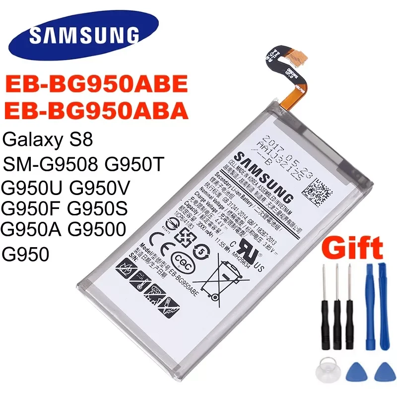 

EB-BG950ABE 3000mAh Оригинальная батарея для Samsung Galaxy S8 EB-BG950ABA G950T G950U G950V G950F G950S G950A G9500 G950