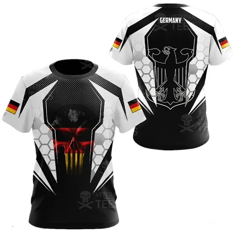 Камуфляжная Футболка Немецкой Армии Для Ветеранов Мужские Боевые Топы С