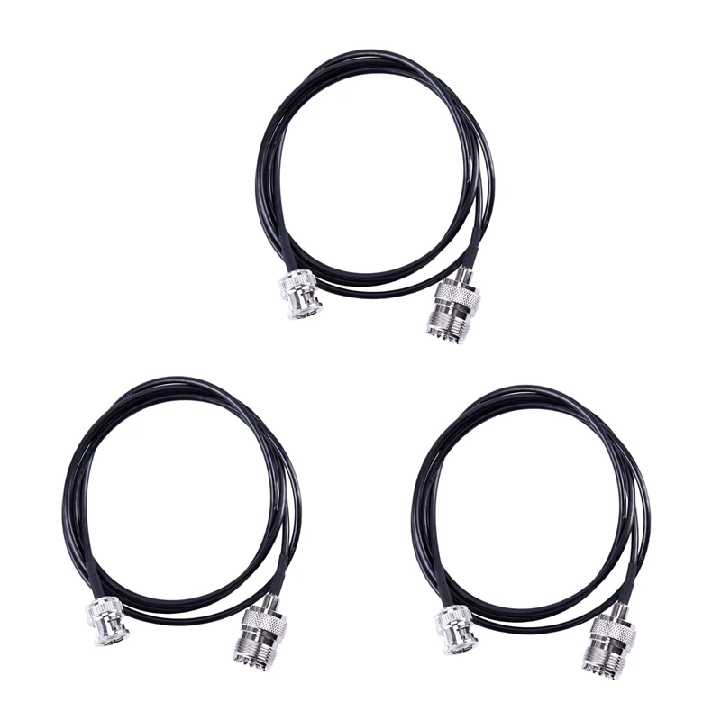 

3X RF UHF VHF Radio Coaxial Antenna Cable BNC Male To UHF SO239 RG-58U MILSPEC Coax Mobile To Base Antenna 3 Ft