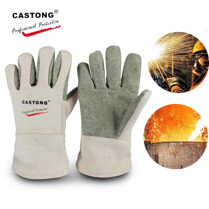 

New High Temperature Resistant Gloves GEII 400 Degrees of Heat-resistant Safety Work Industrial Oven Fireproof Gloves