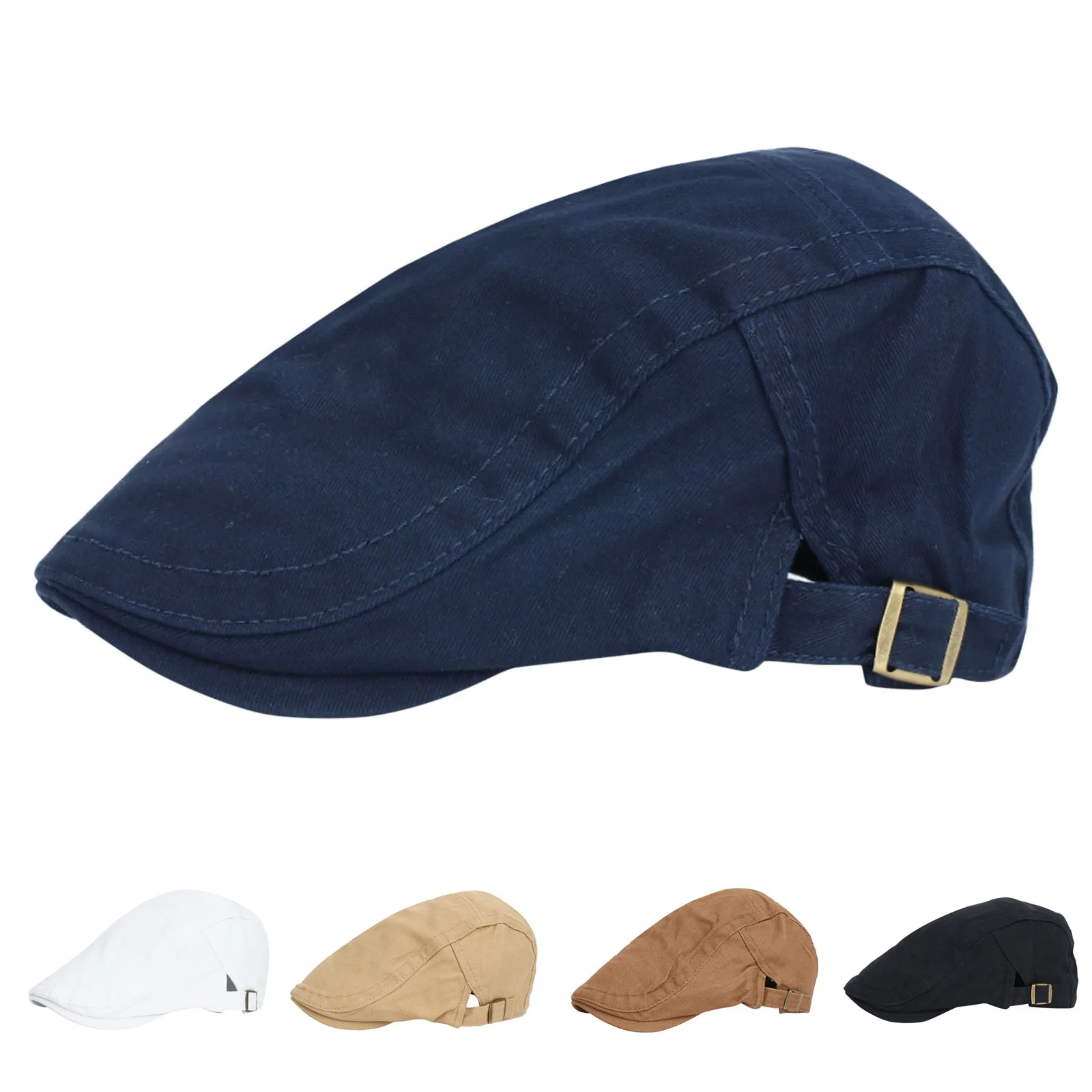 

Womens Dress Hat Mens Womens Simple Washable Breathable Cap British Retro Forward Hat Meshed Cap