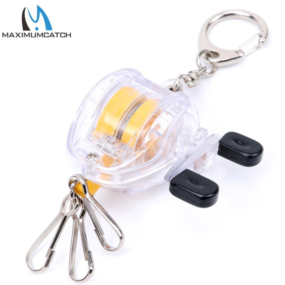 Maximumcatch Fishing Reel Keychain Scroll Retractor Key Chain With Key Ring Fishing Tackle