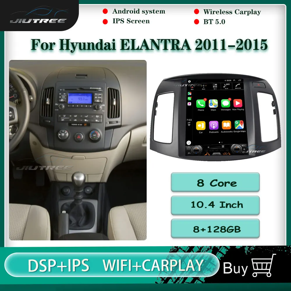 

2 din Android 10 Тесла стиль для Hyundai ELANTRA 2011-2015 Автомагнитола мультимедийный плеер автомобильное Стерео Авторадио GPS навигация головное устройств...