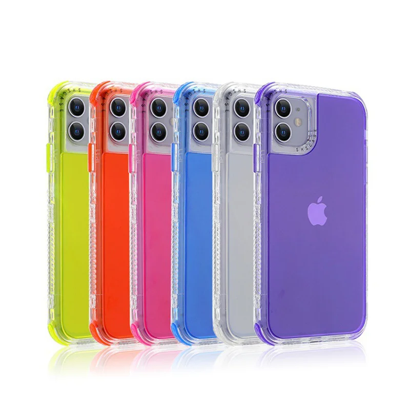 

Clear Transparent Colour Bumper Frame Four Case For IPHONE 13 PRO MAX 12 PRO MAX Cover for iphone 11 X XS MAX XR SE 7 8 PLUS