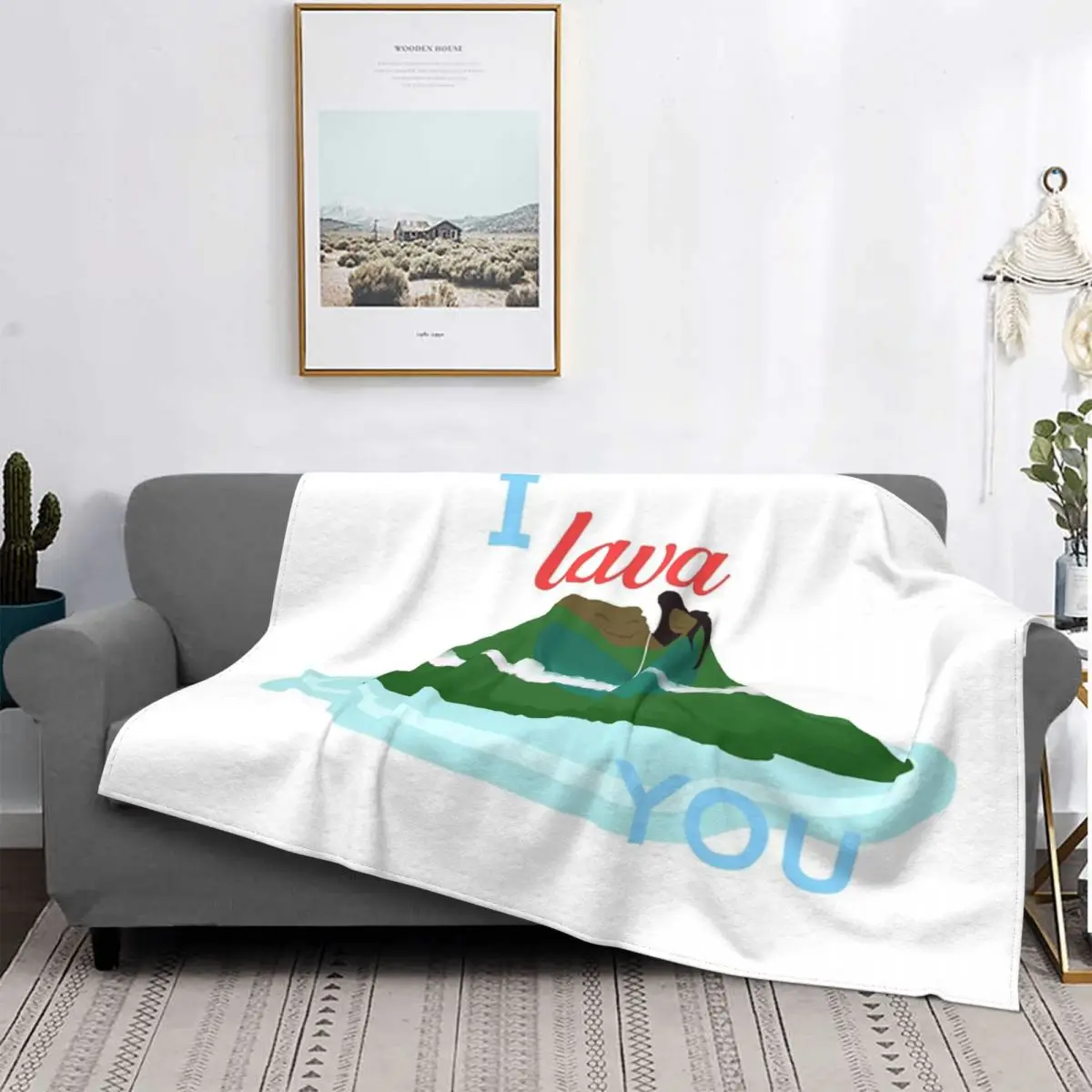 I Lava You 3-Manta para cama, edredones a cuadros, manta de muselina a cuadros de Anime, ropa de cama de algodón