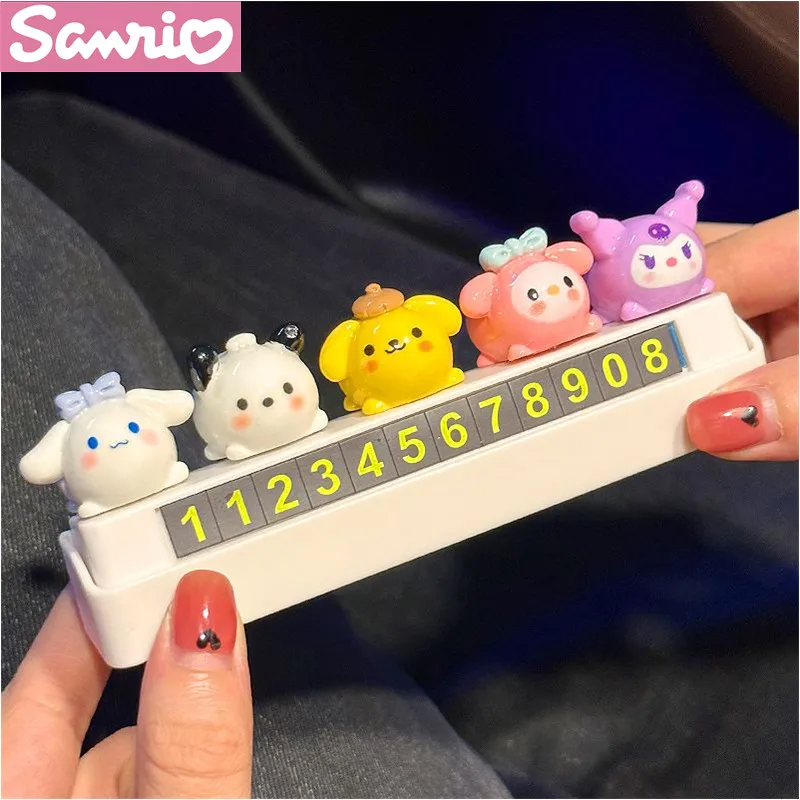 

Cinnamoroll Kuromi Car Mobile Phone Plate 2023 New Sanrio Parking Number Plate Car Decoration Girl Gift