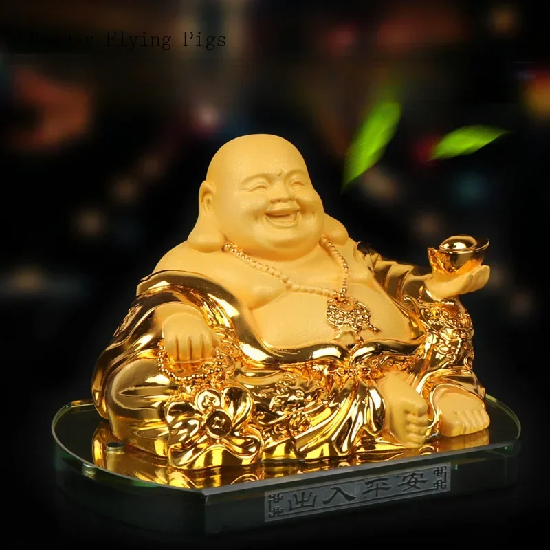 Украшение Будды Maitreya из смолы 1 шт. китайский фэн-шуй в стиле ретро украшение