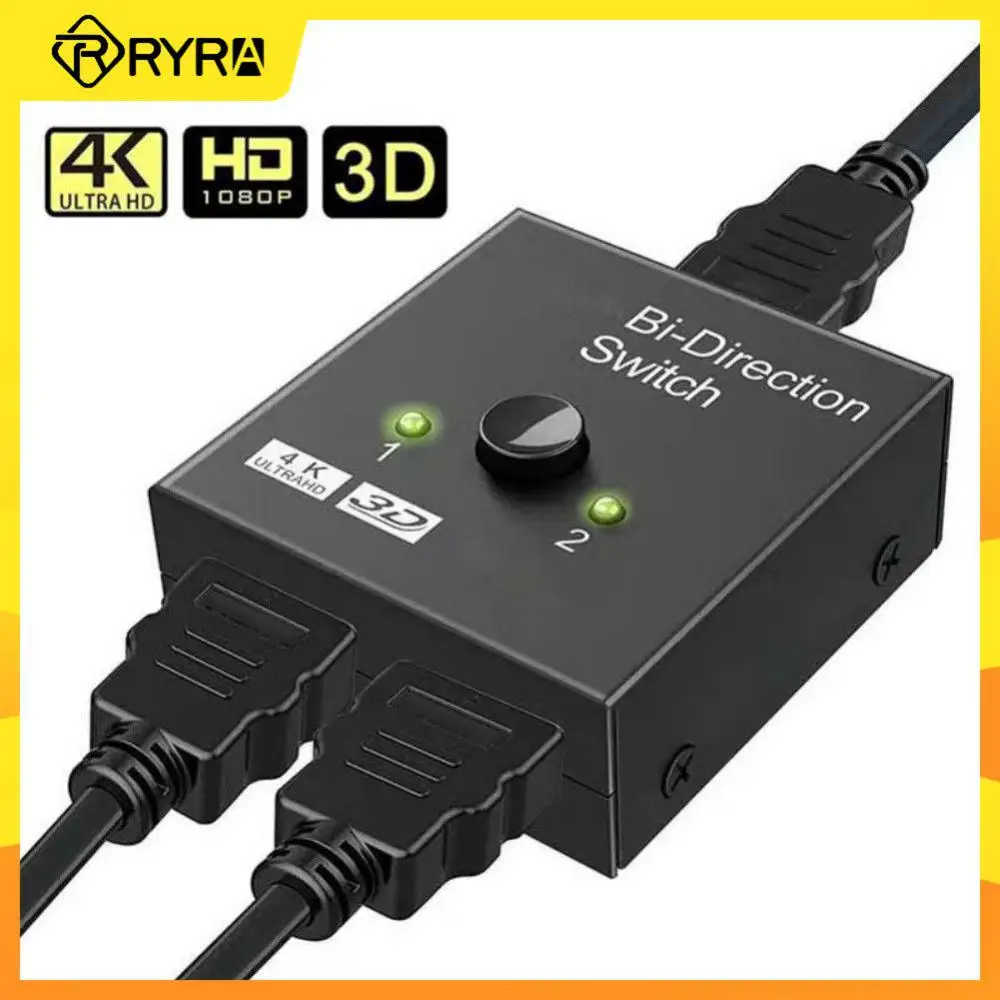 

RYRA HDMI-compatible Splitter 4K Switch KVM Bi-Direction 1x2/2x1 HDMI-compatible Switcher 2 In1 Out For TV Box Switcher Adapter