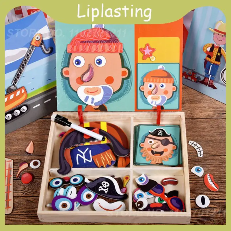 

Children's Fun Early Education Puzzle Magnet Book Scenario Magnetic Stickers