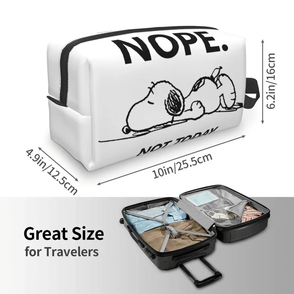 Оригинальная косметичка Snoopys Nope Not Today Женская милая вместительная Beagle Cortoon