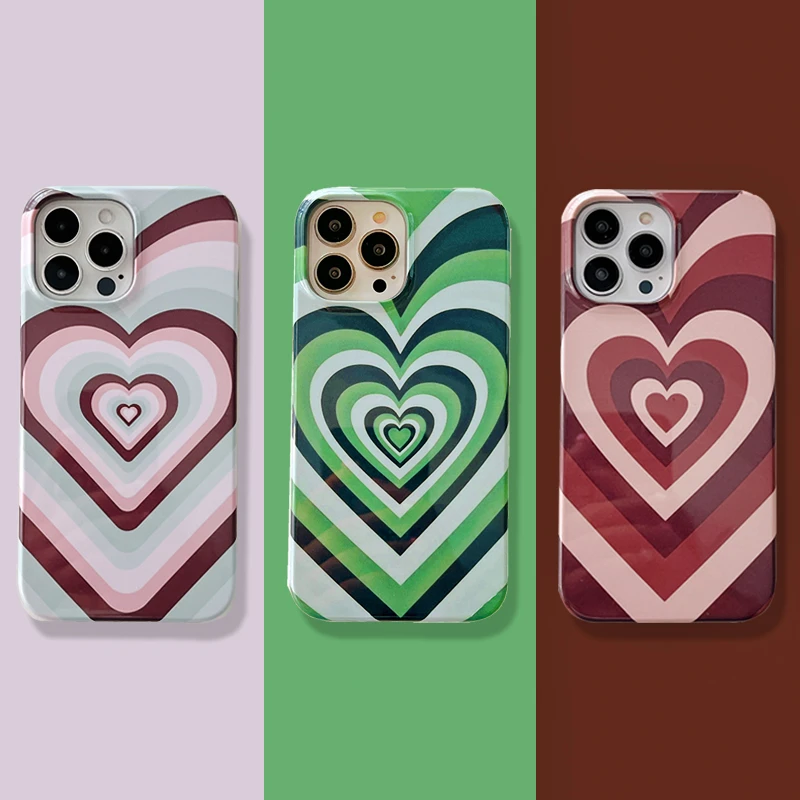 

Милый корейский чехол карамельного цвета с градиентным сердечком для телефона iPhone 13, 12, 11 Pro, Xs, Max, Xr, X, высококачественный мягкий силиконовый...