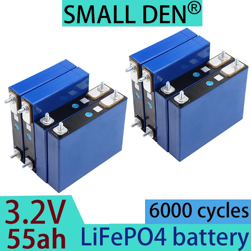 Новинка 2024 3 2 В 55 Ач Аккумулятор Lifepo4 для самостоятельной сборки 12 24 48