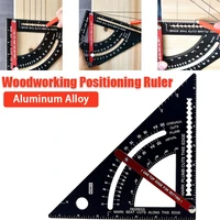 triangle ruler aluminum alloy metric angle protractor positioning multi angle marking woodworking line rulertool measuring gauge