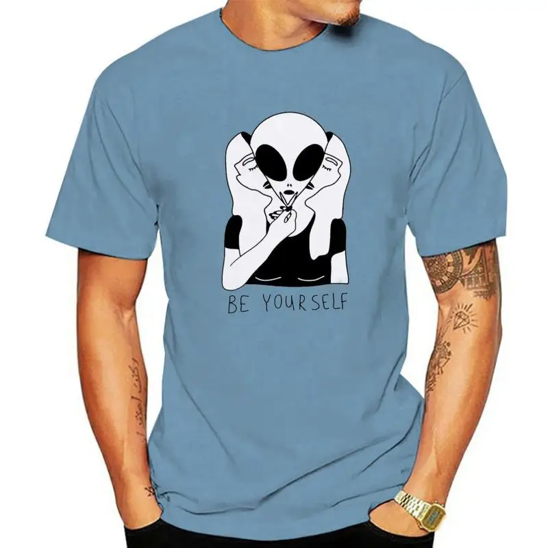 

Футболка alien Мужская Уличная, смешная рубашка, одежда в стиле Харадзюку, хип-хоп