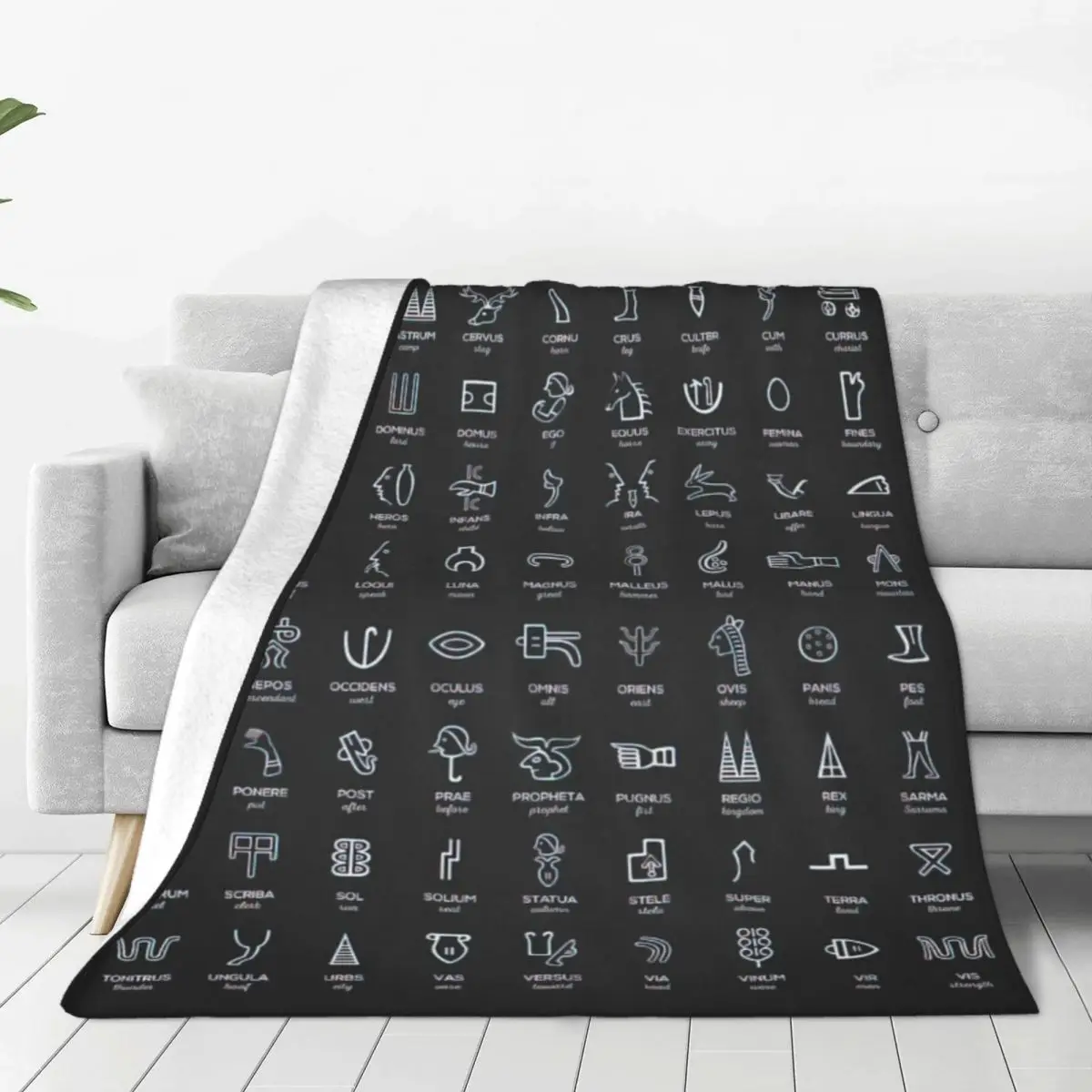 

Luwian Hieroglyphic Script Bed Blanket Flannel Blanket Flannel Blanket Air conditioning blanket