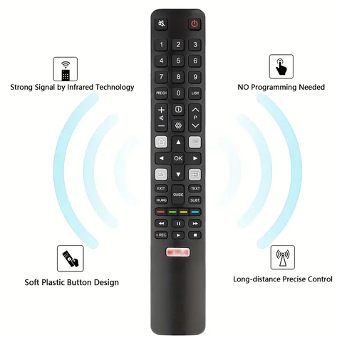 RC802N Универсальный пульт дистанционного управления Smart TV Замена для TCL 4K UHD LCD/LED Smart TCLTV U43P6046/U55C7006/U49P6046/U65P6046