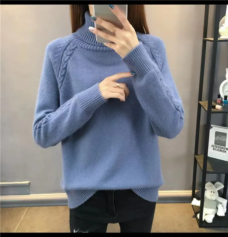 

Sweater women's new winter pullover long-sleeved casual knitted women gray22