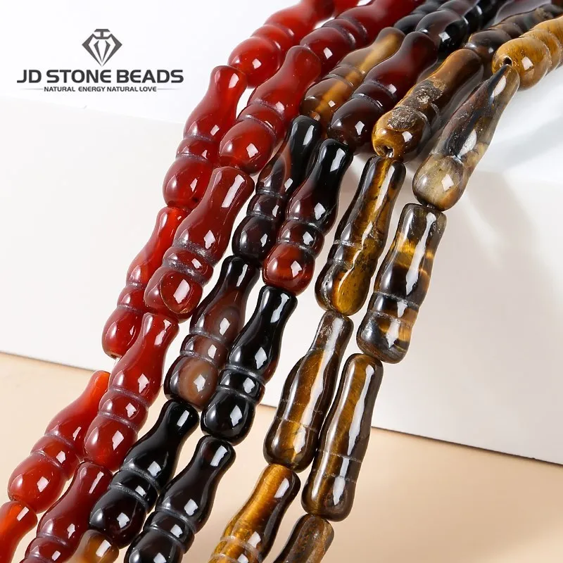 Натуральный камень красный коричневый агат маленькие бусины в форме вазы