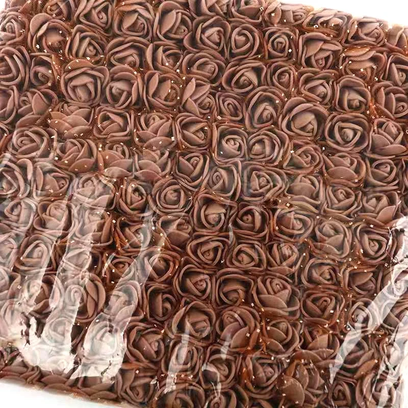 Искусственные мини-розы из пенопласта 144 шт. 2 см разноцветный свадебный цветок