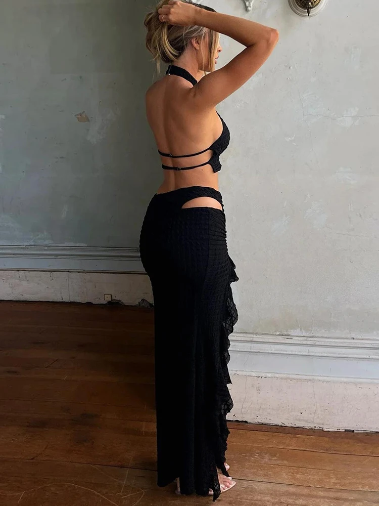 Macheda Ruched модный комплект из 2 предметов женский Haltre сексуальные мини-топы без